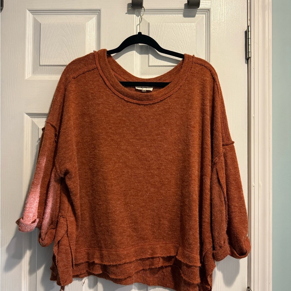 Rust Orange Oversized Sweater